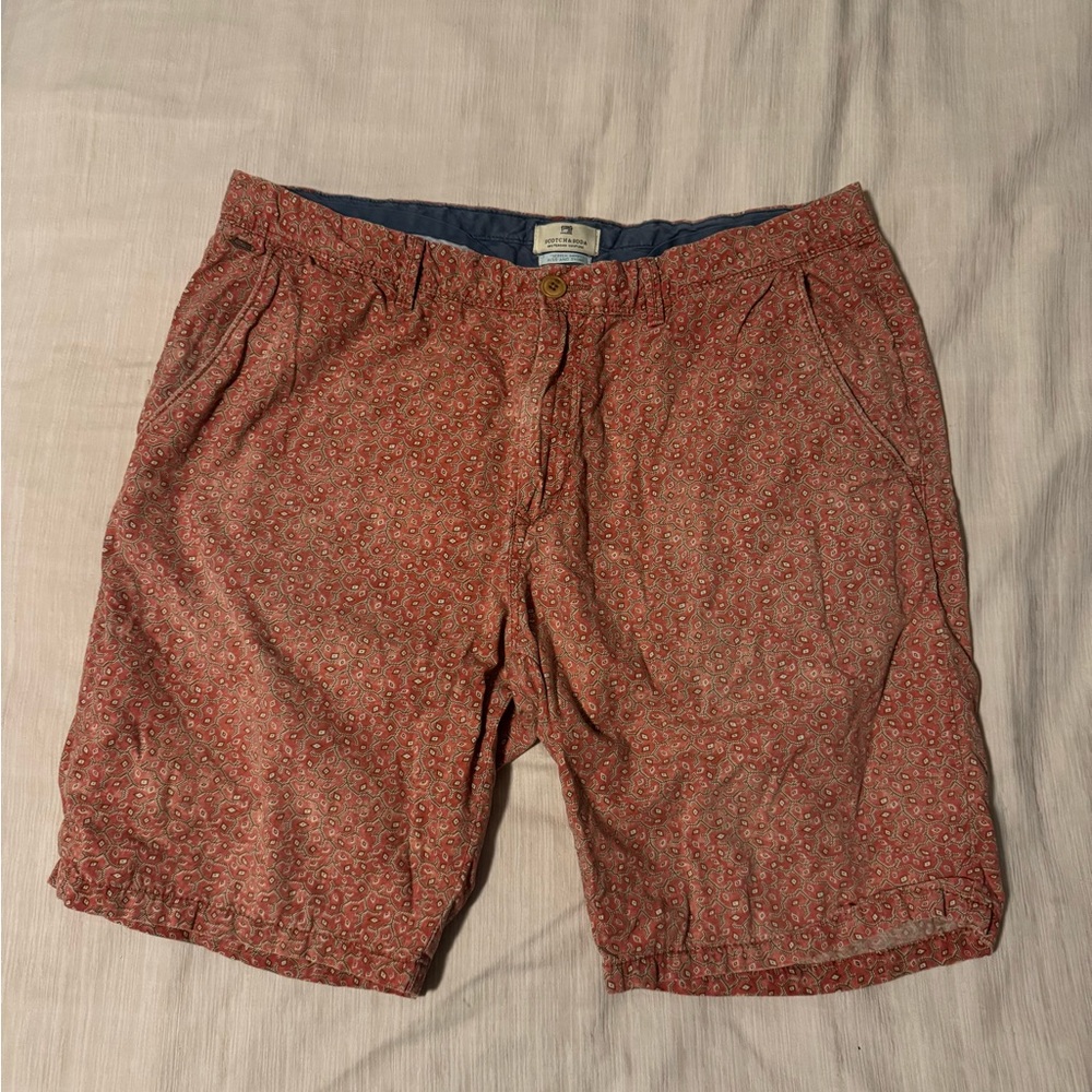 Scotch & Soda Red Patterned Shorts - image 1